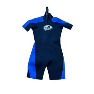 Pump House‎ Surf Shop Kids Wetsuit Short Sleeve Shorty Blue Size 10